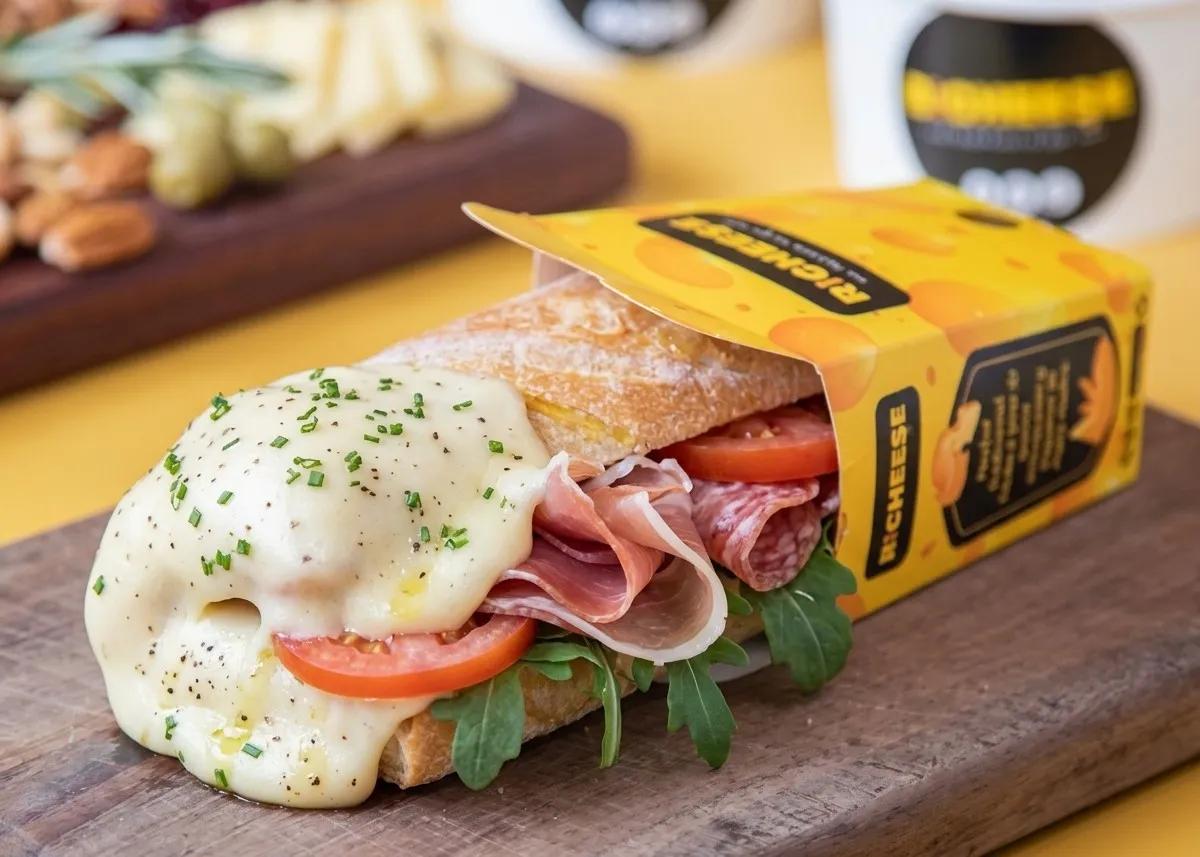 Popular item de Richeese MX: Pan Tomate Prosciutto o Salami
